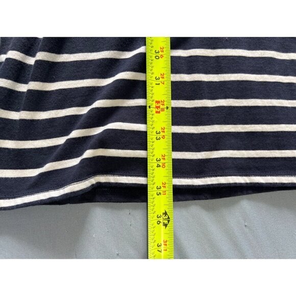 J. Crew Re Imagined Navy White T Shirt Dress Medium Vacation Substainable - Picture 9 of 11